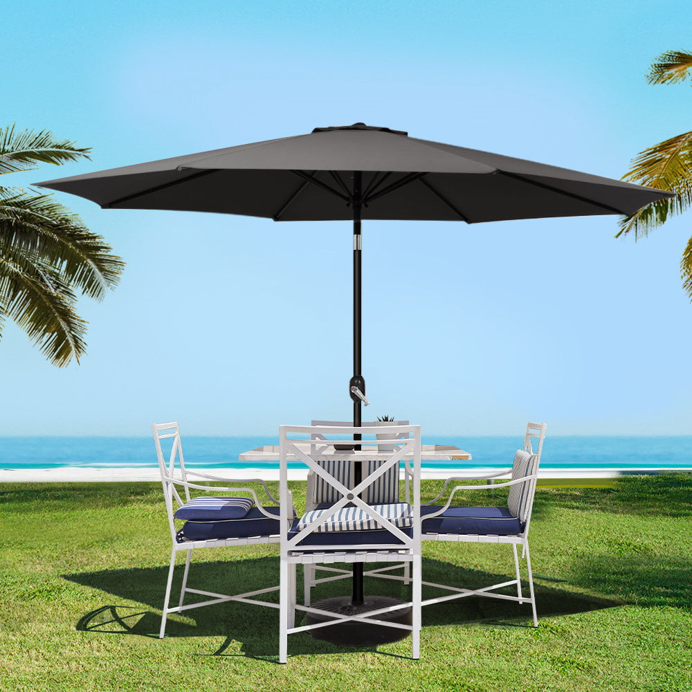Outdoor Umbrella Garden Beach Tilt Sun Patio Deck UV Pole - 3m
