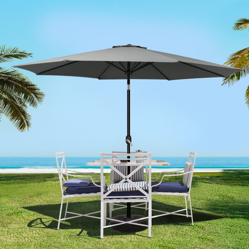 Outdoor Umbrella Garden Beach Tilt Sun Patio Deck Shelter - 3m