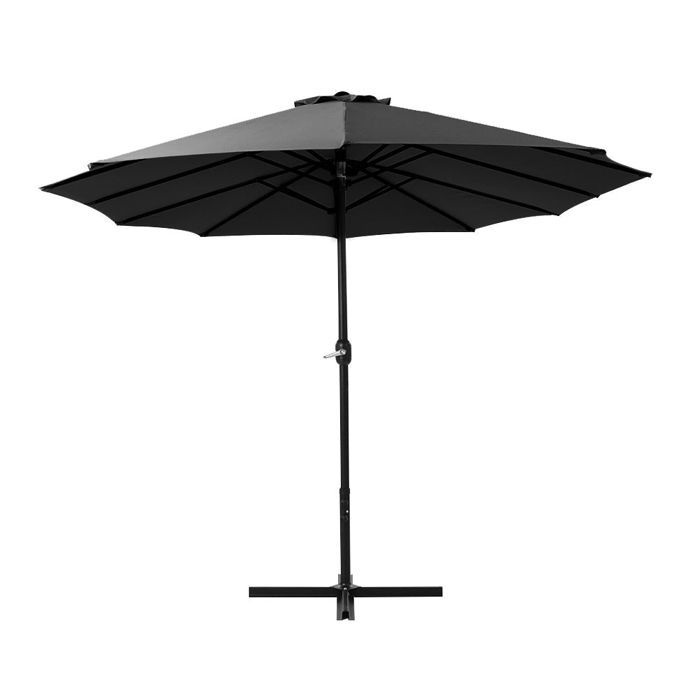 Outdoor Twin Beach Umbrella Base Sun Shade - 4.57m