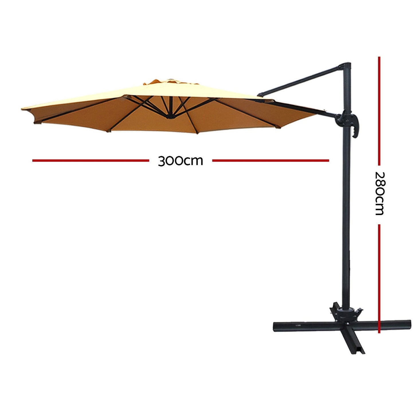 Outdoor Canopy Umbrella 3M - Beige