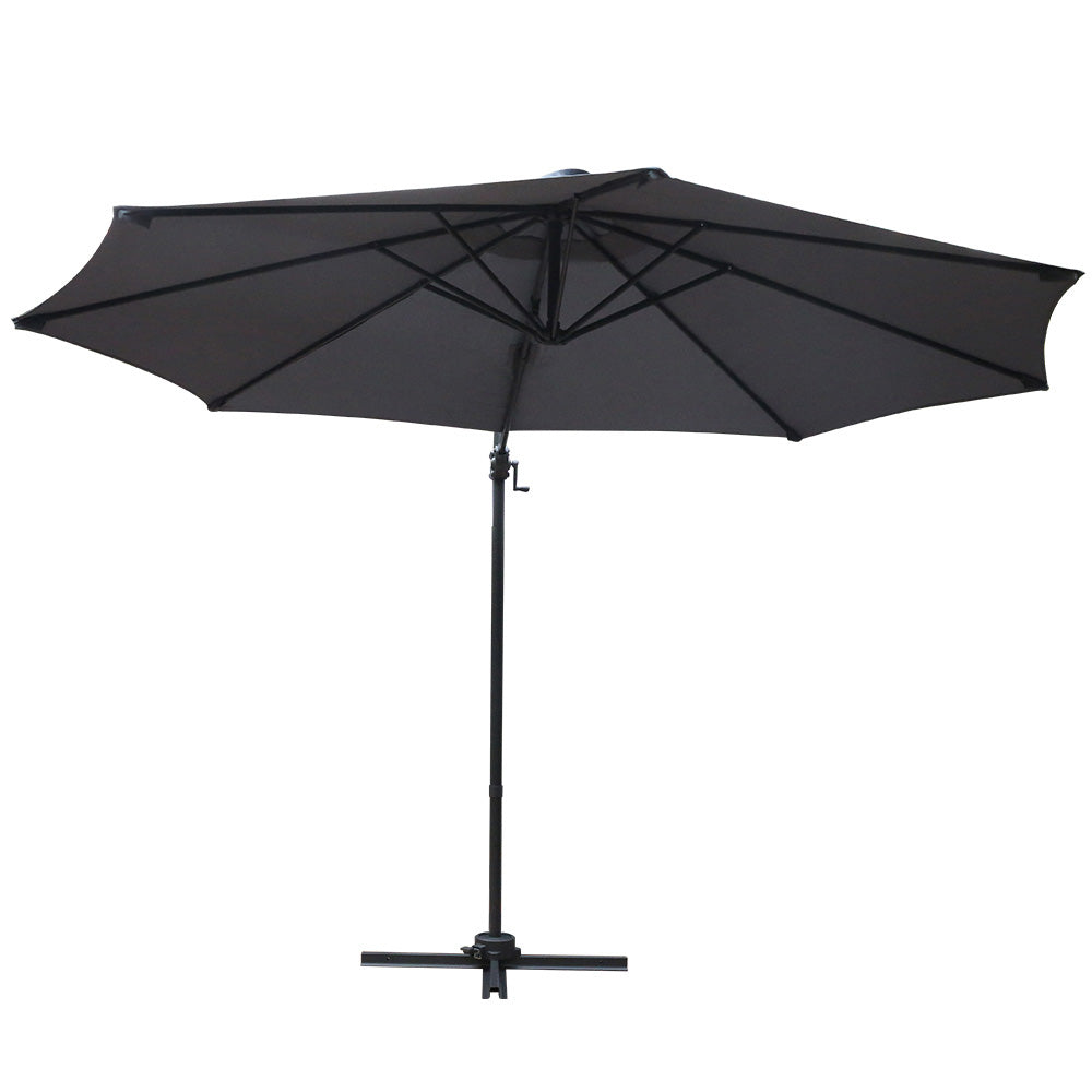 Outdoor Garden Roma 360 Umbrella - Charcoal