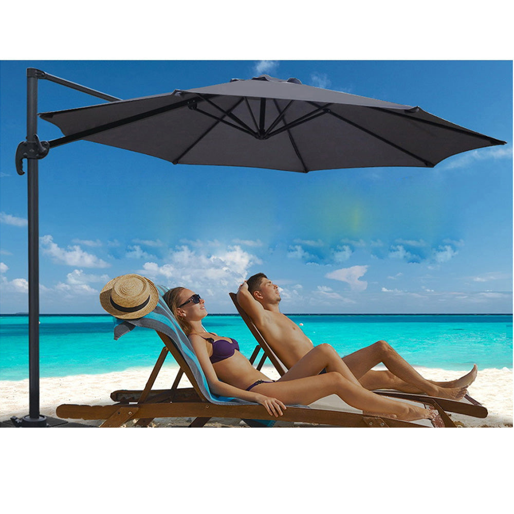 Outdoor Garden Roma 360 Umbrella - Charcoal