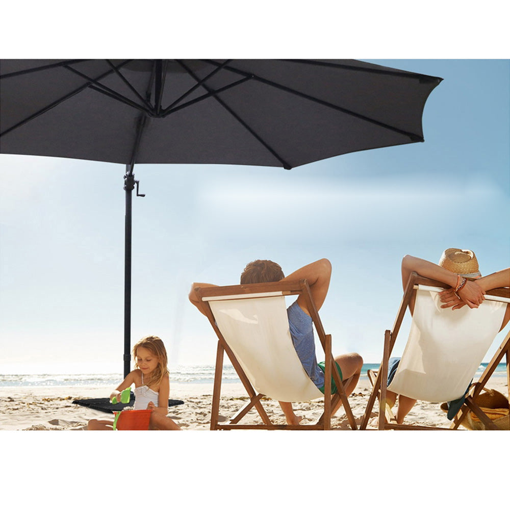 Outdoor Garden Roma 360 Umbrella - Charcoal
