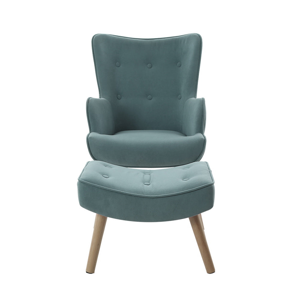 Ottoman Accent Sofa Lounge Chair - Blue