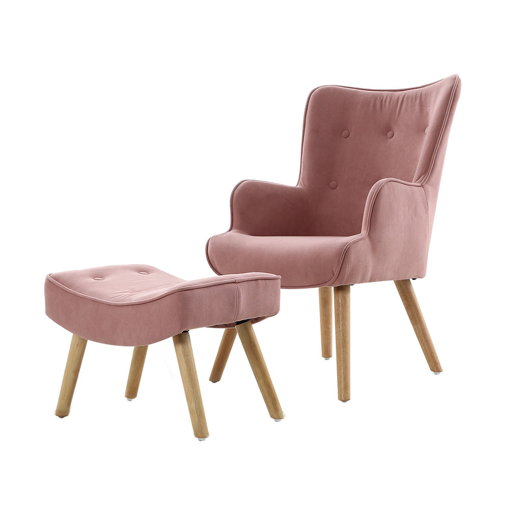 Ottoman Accent Sofa Lounge Chair - Pink
