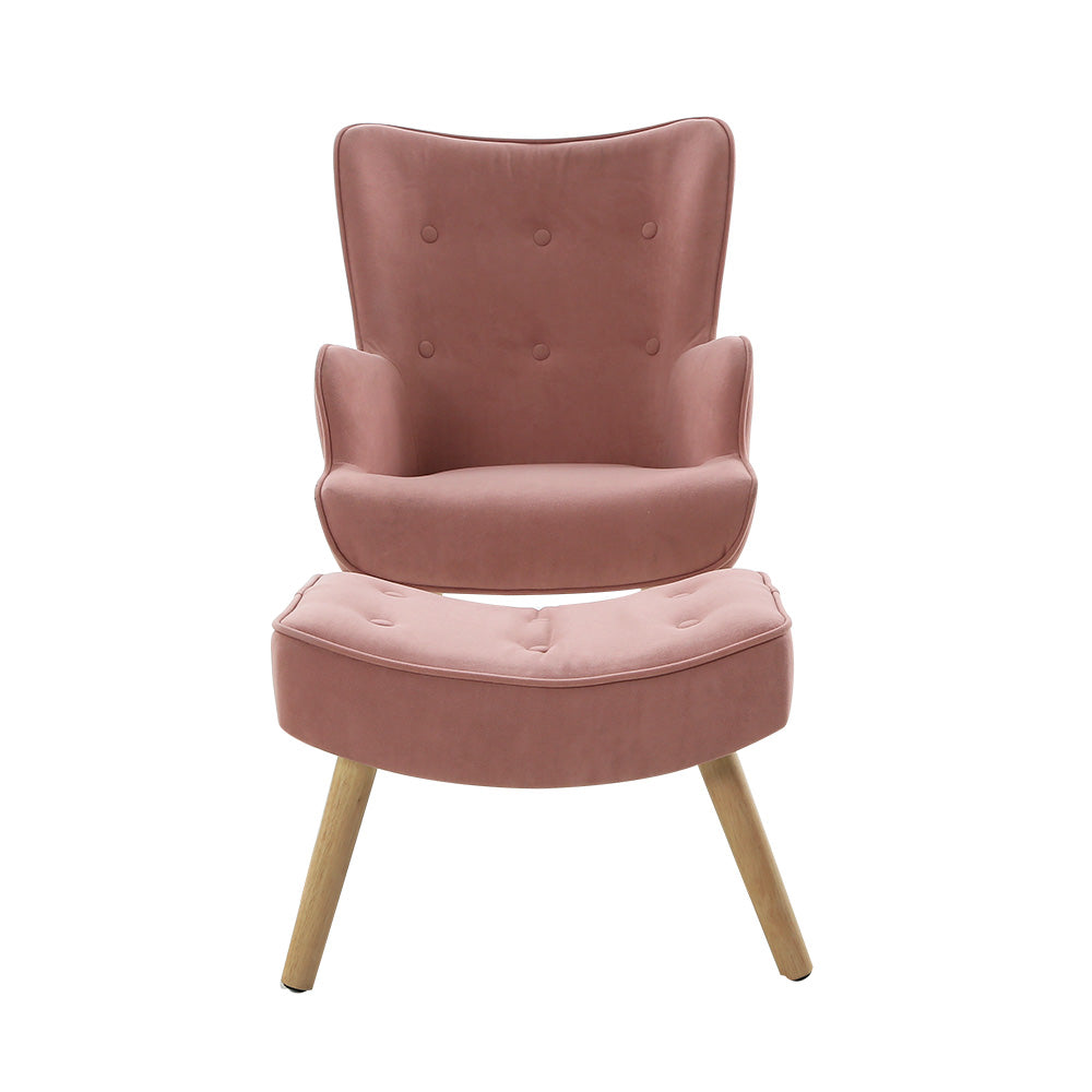 Ottoman Accent Sofa Lounge Chair - Pink