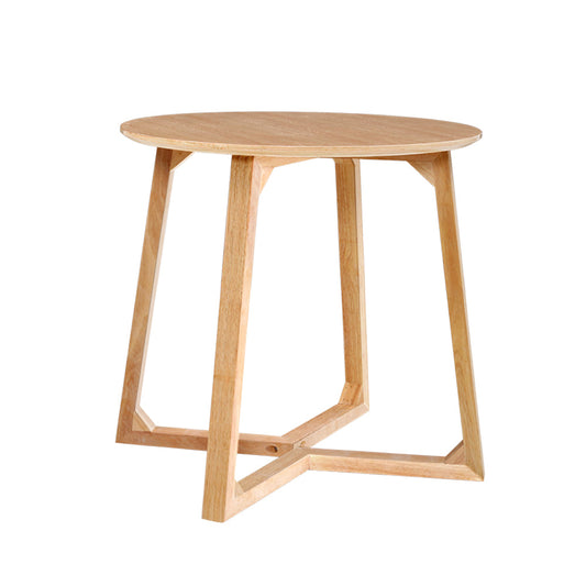 Round Wooden Coffee Table Furniture - Natural