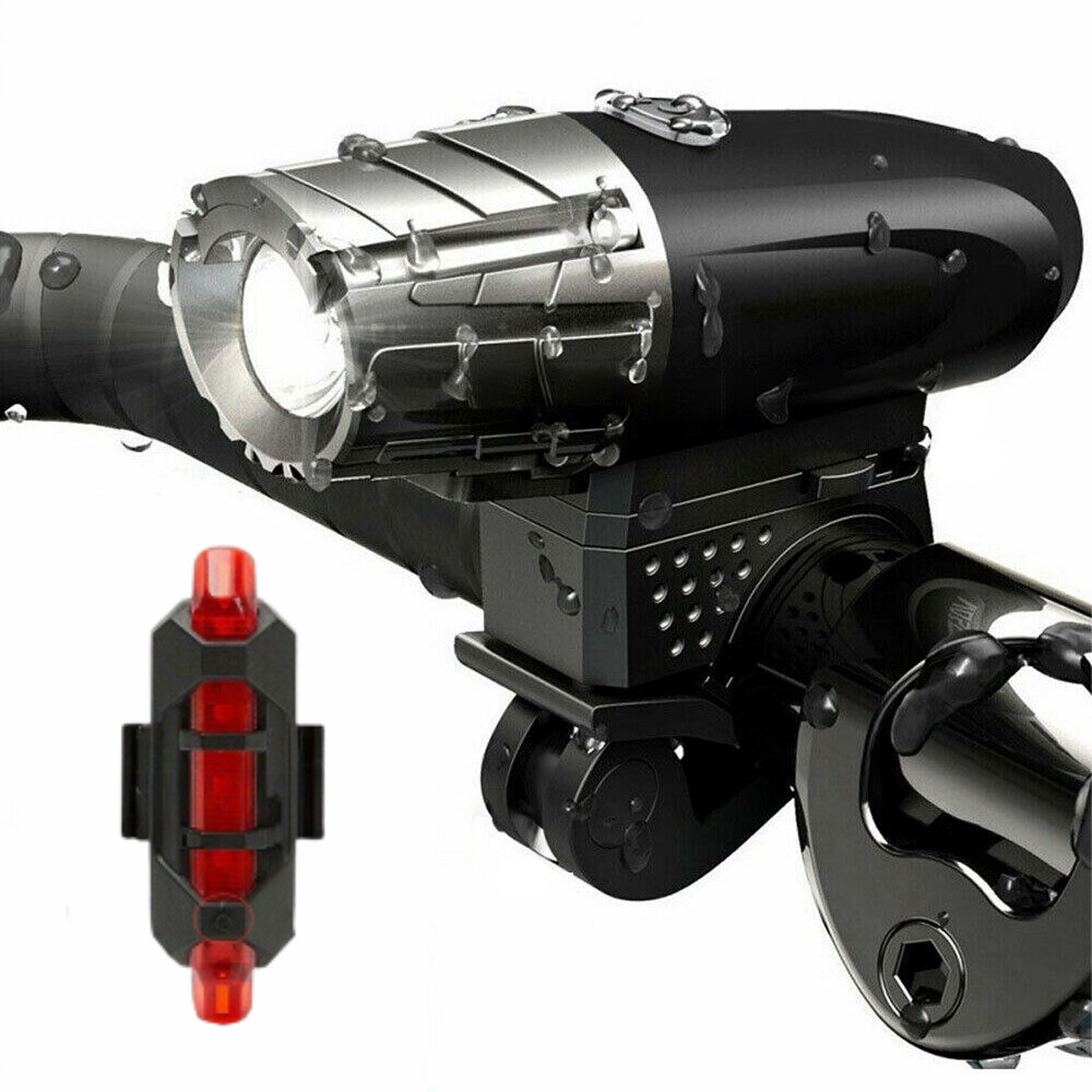 Rechargeable Bicycle Light Set Waterproof Front Rear LED Bike Lamp USB