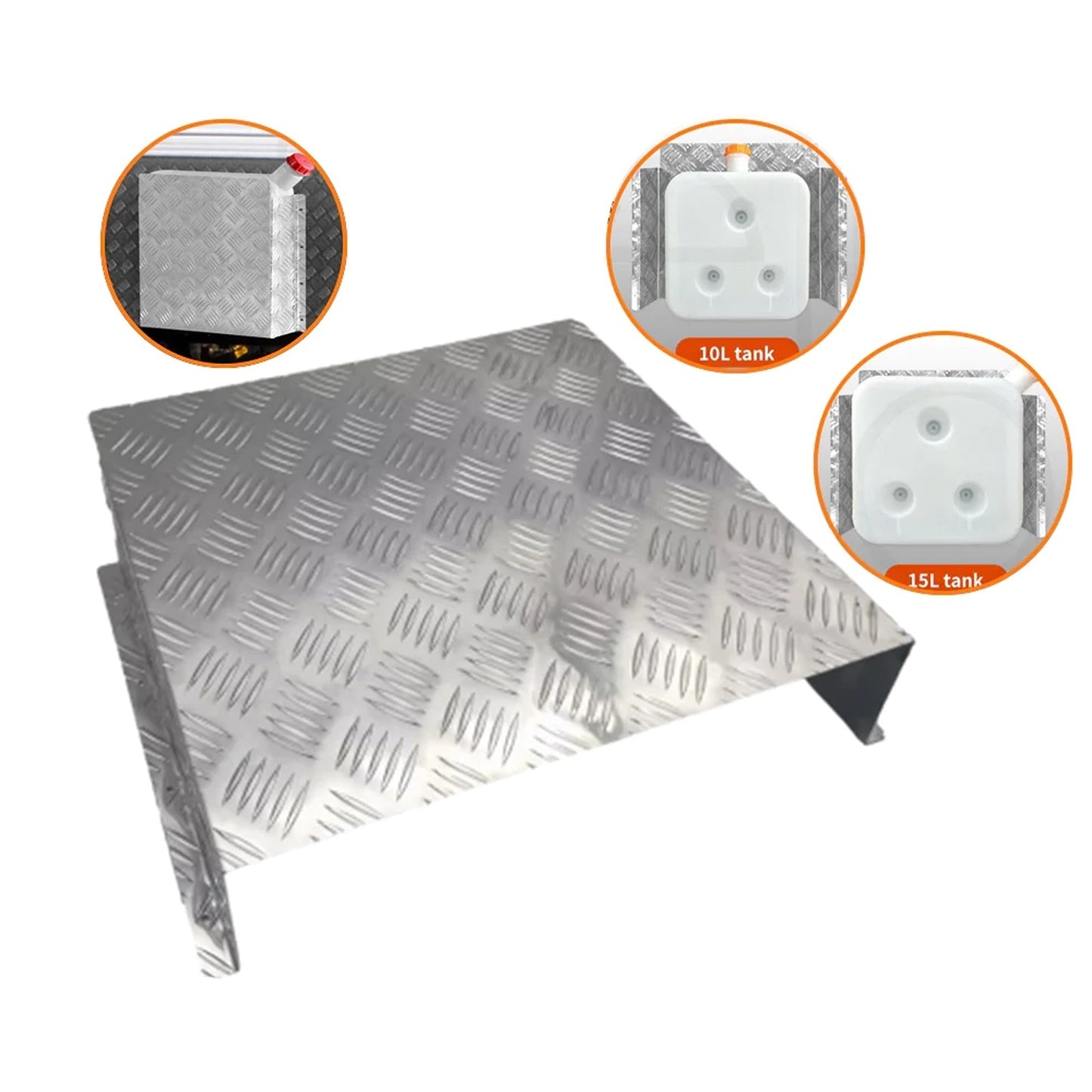 Diesel Fuel Tank Cover for Caravan 10L and 15L Sizes Silver
