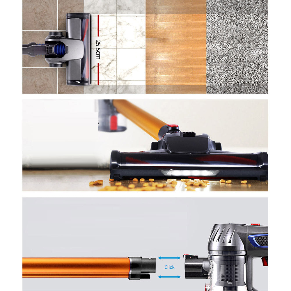 Cordless Handheld Vacuum Cleaner 2 Speed - Gold
