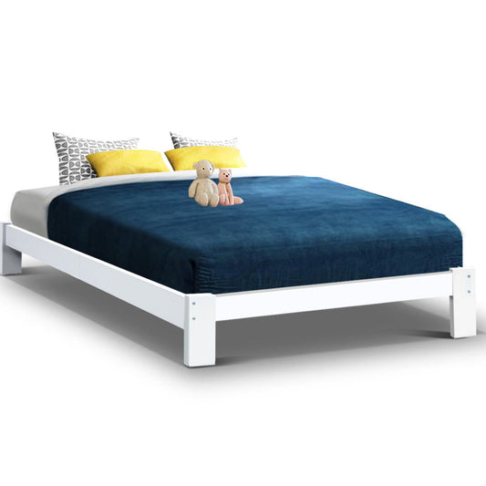 Bed Frame Double Size Wooden Bed Base Timber Foundation Mattress