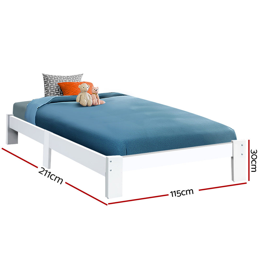 Bed Frame King Single Size Wooden Mattress Base Timber Platform