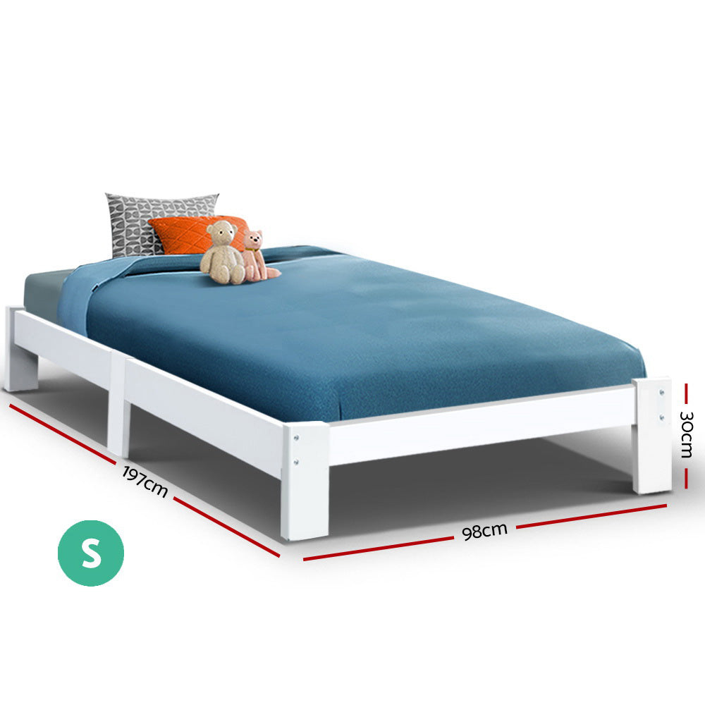 Bed Frame Single Wooden Bed Base Frame Size Timber Mattress Platform