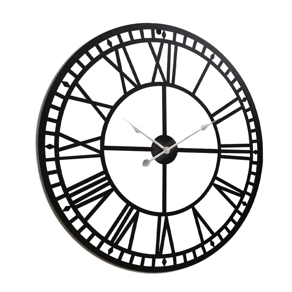 Vintage Metal Wall Clock Décor - 60cm
