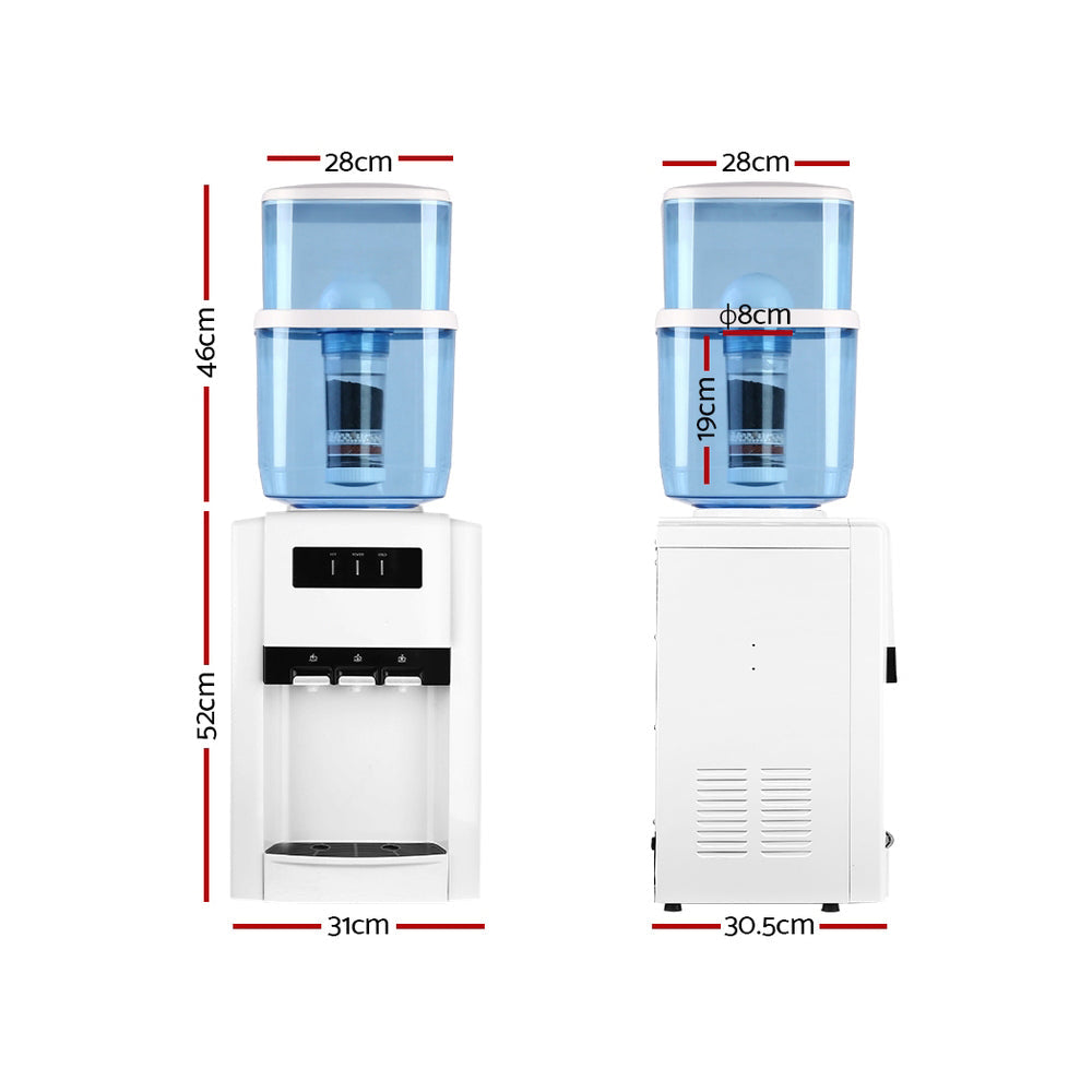Bench Top Hot and Cold Water Dispenser Purifier - 22L