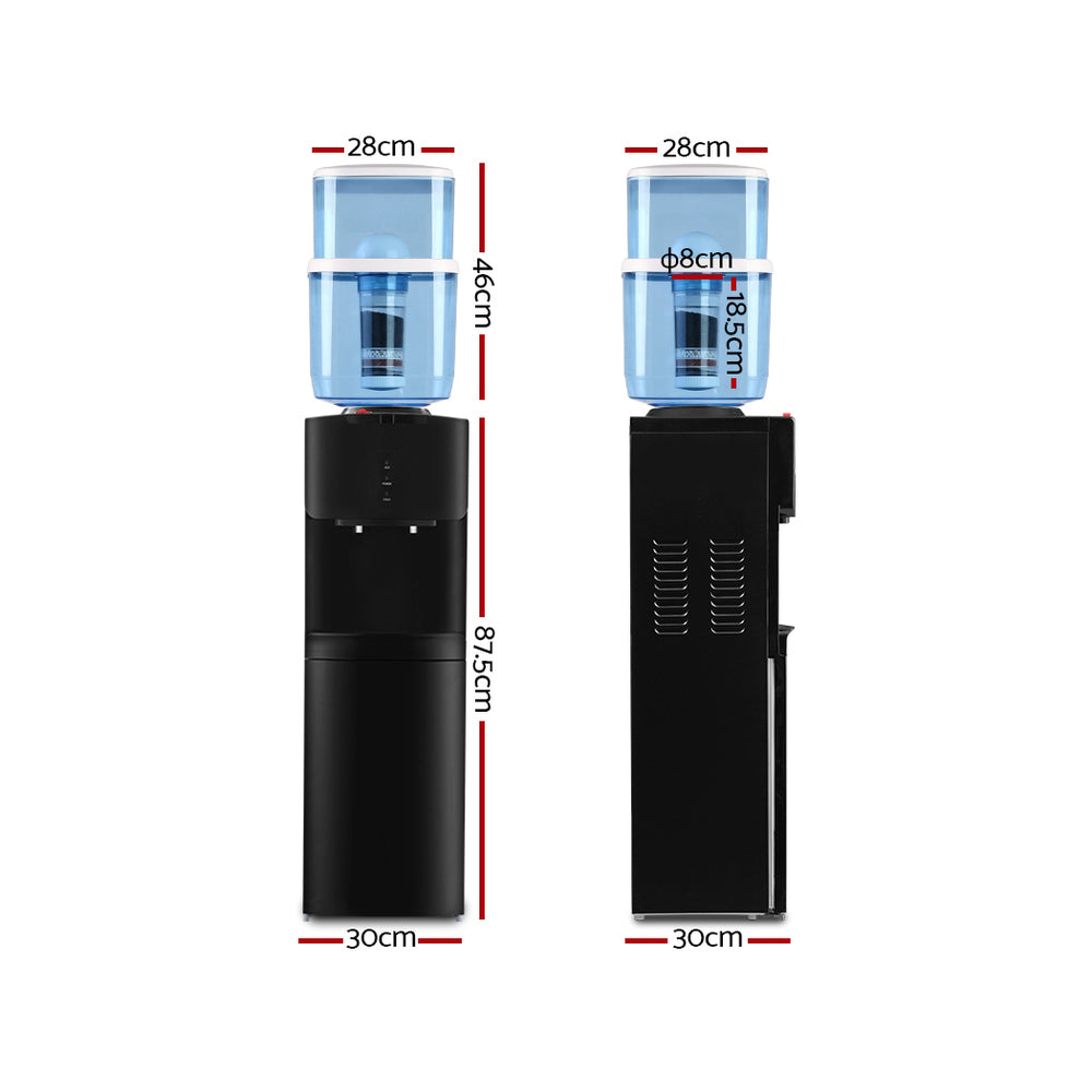 Hot and Cold Tall Water Purifier Dispenser - Black