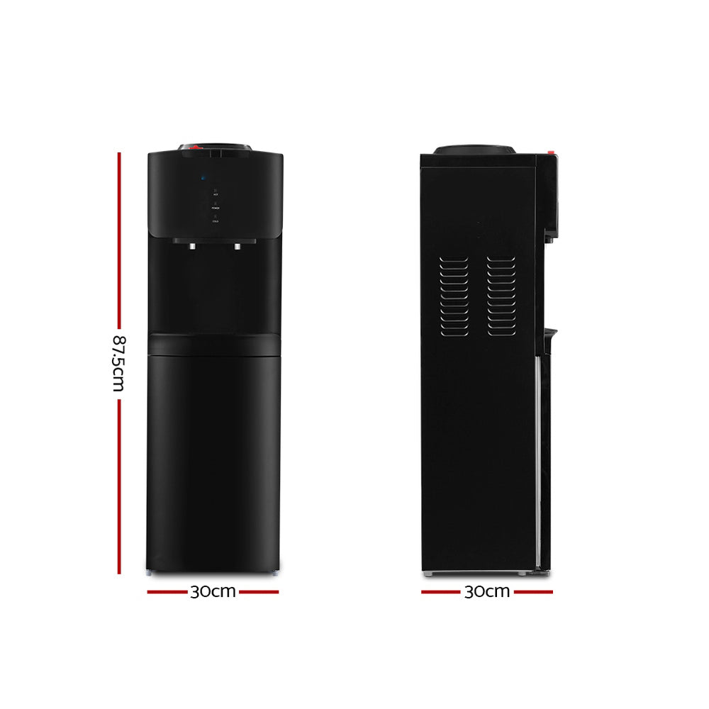 Hot and Cold Tall Water Dispenser - Black