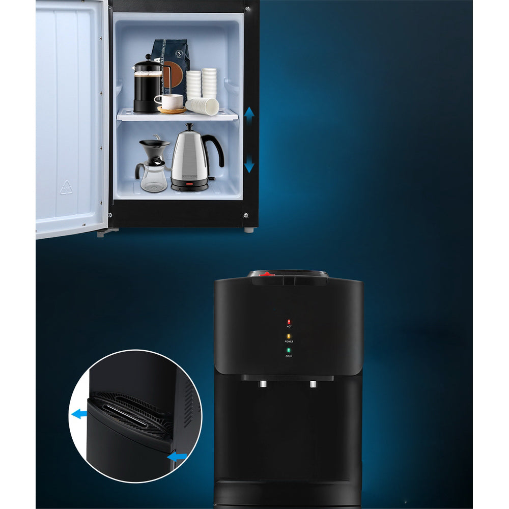 Hot and Cold Tall Water Dispenser - Black
