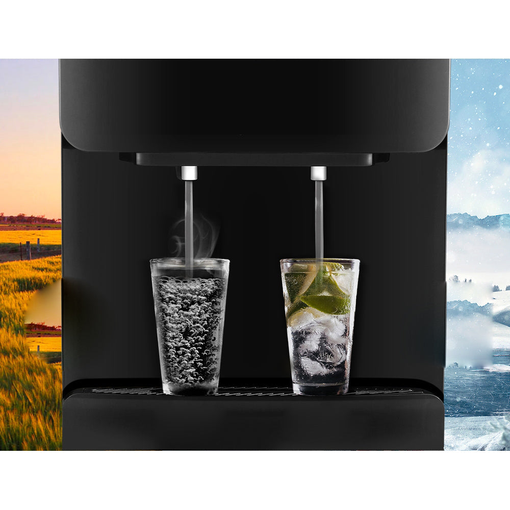 Hot and Cold Tall Water Dispenser - Black
