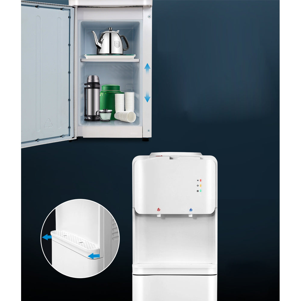 Hot and Cold Tall Water Dispenser - White