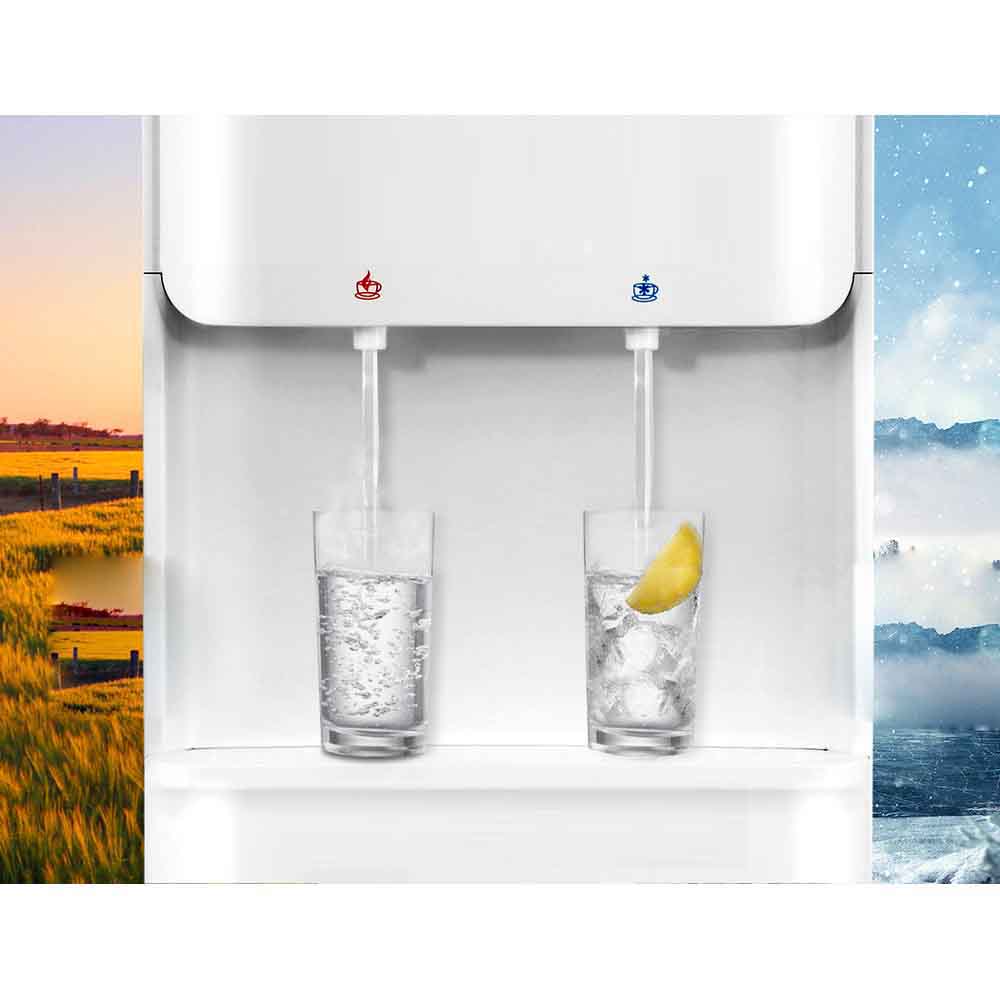Hot and Cold Tall Water Dispenser - White