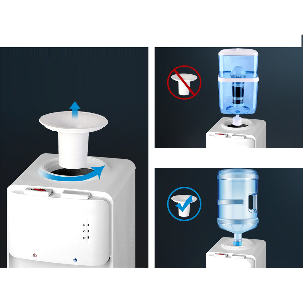 Hot and Cold Tall Water Dispenser - White