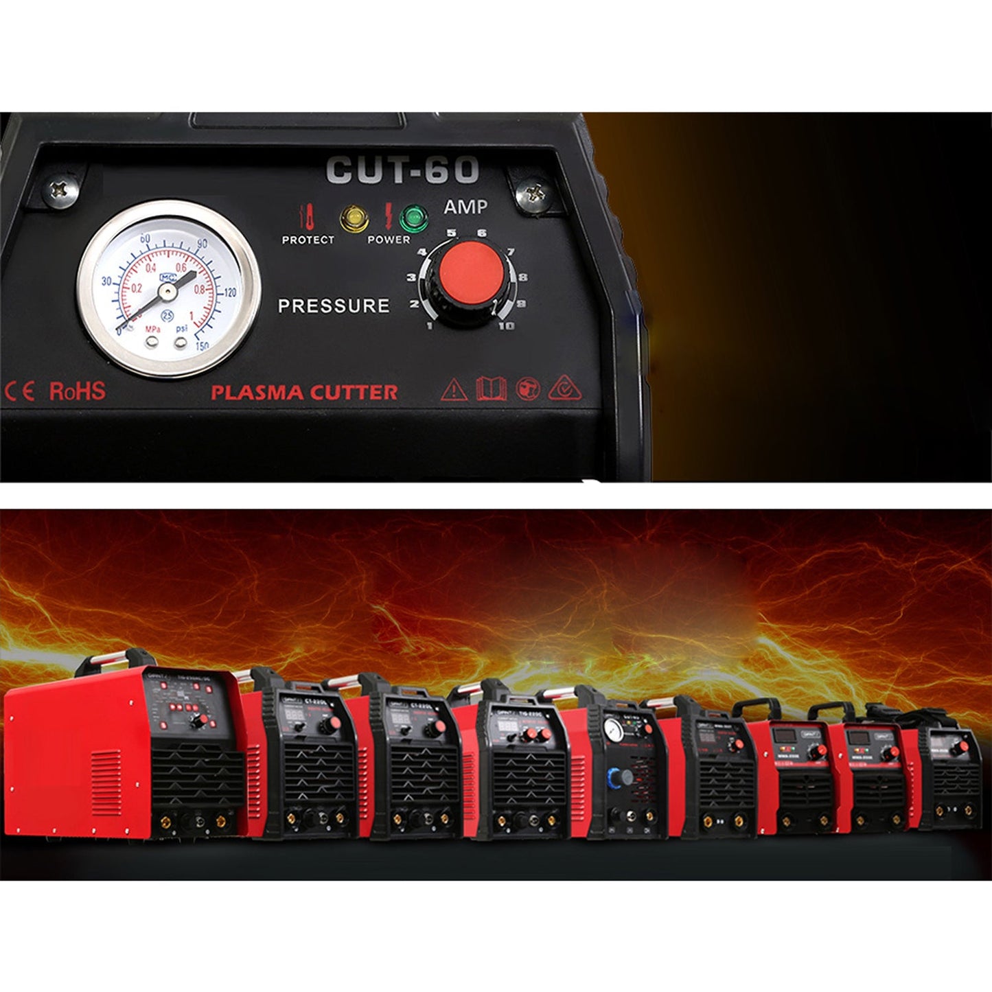 Electric Plasma Cutter - Black and Red
