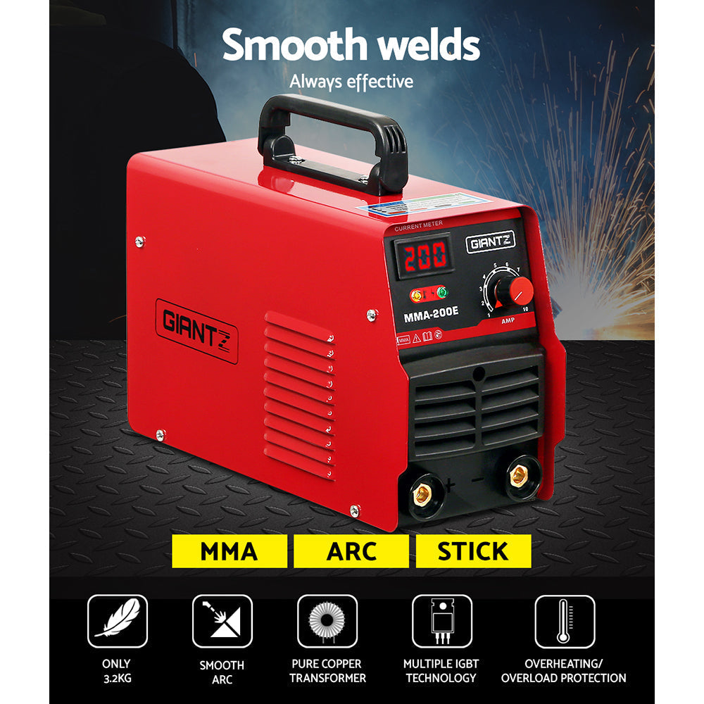Inverter Welding Machine Stick Portable MMA ARC DC IGBT - 200 Amp