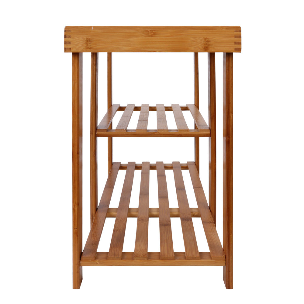 Bamboo 2 in 1 Bench Shoe Rack - Wood