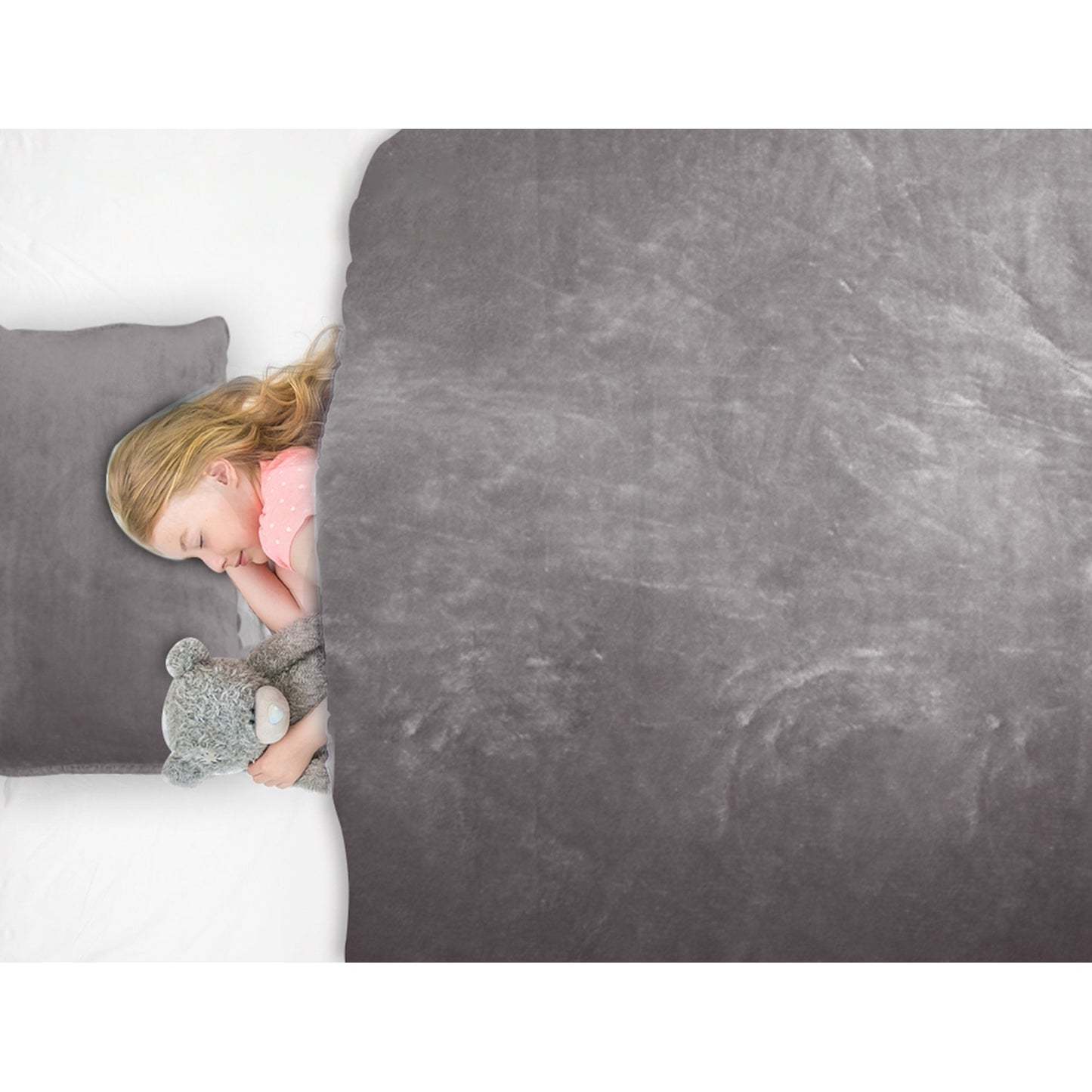 Silver Winter Fleece Bedding Set Bed Fitted Sheets with Pillowcase for All Sizes