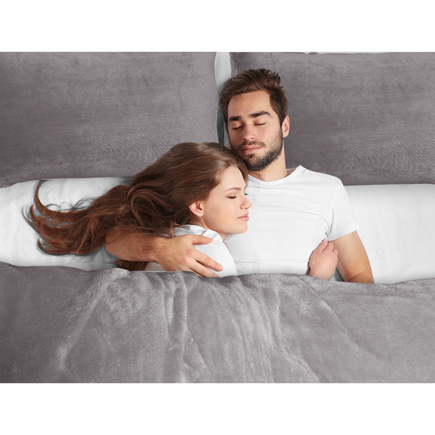 Silver Winter Fleece Bedding Set Bed Fitted Sheets with Pillowcase for All Sizes
