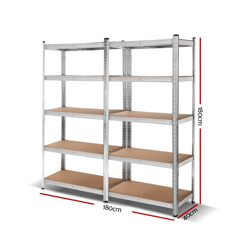 Warehouse Rack Garage Metal Storage Shelves - 2x1.8M