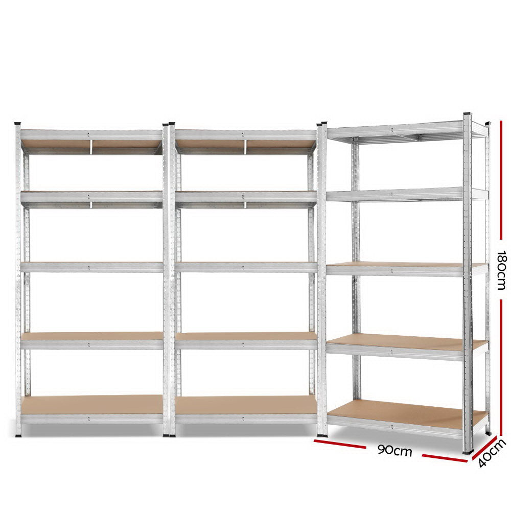 Warehouse Rack Garage Metal Storage Shelves - 3x1.8M