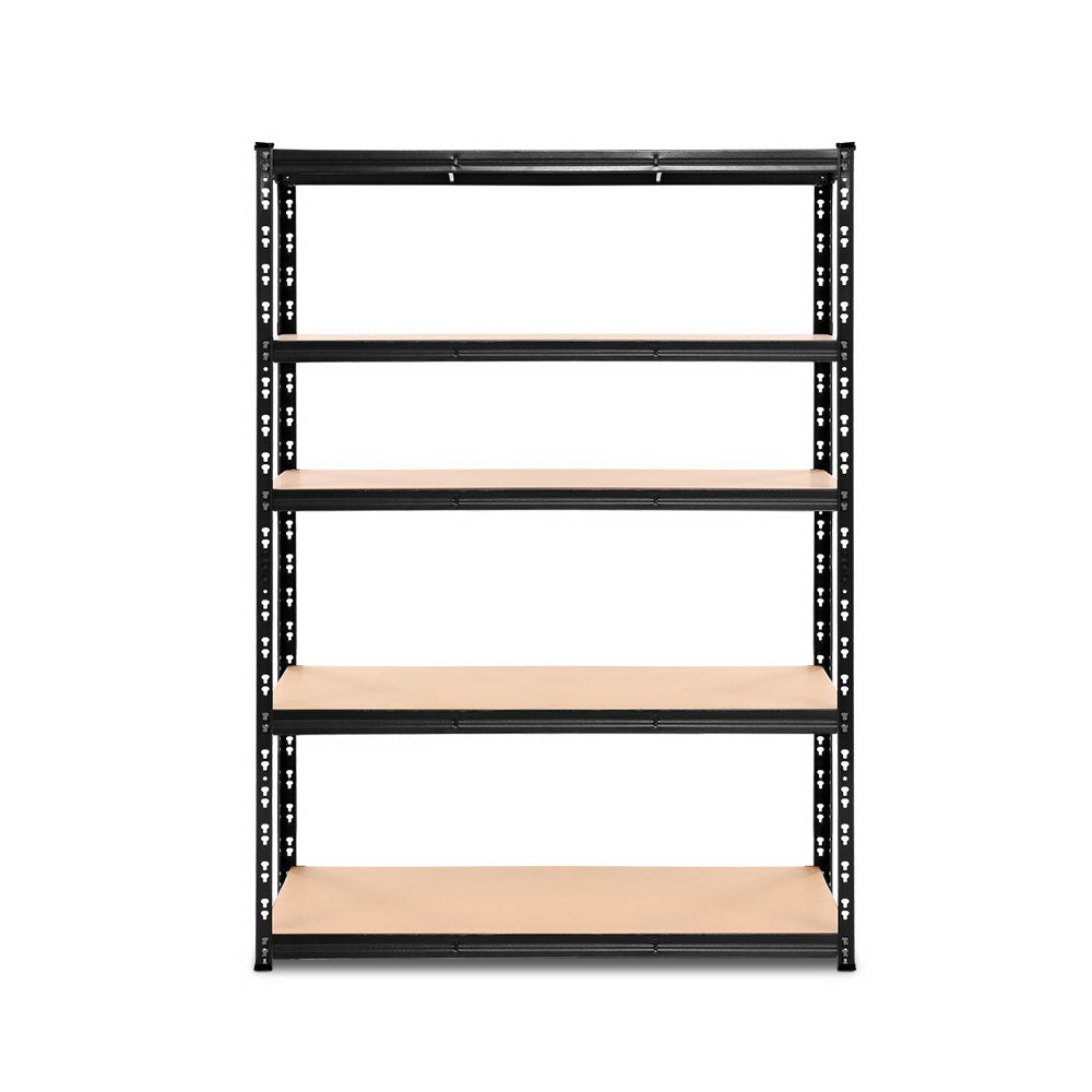 Steel Warehouse Rack Garage Storage Black - 1.8M
