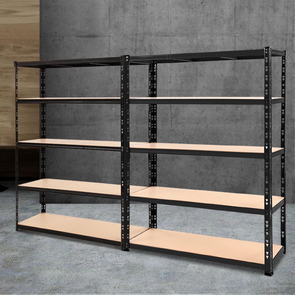 Steel Garage Shelving Warehouse Rack Pallet Storage - Black