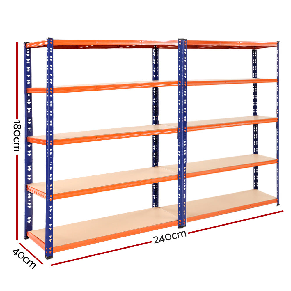 Steel Garage Shelving Warehouse Rack Pallet Storage - Orange and Blue