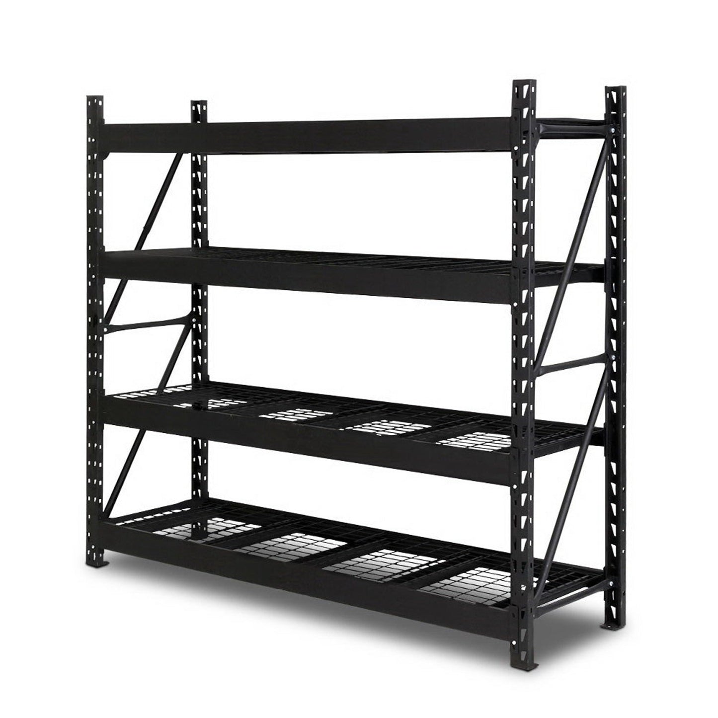 Storage Shelf Rack 4 Tiers Black - 2M