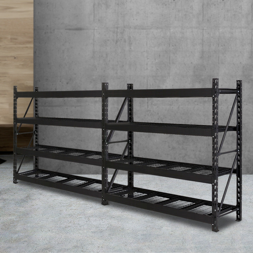 Steel Garage Shelving Warehouse Rack Pallet Storage - 4x2m