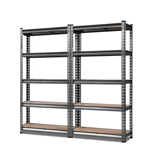 Storage Shelf Rack 5 Tiers - Matte Charcoal
