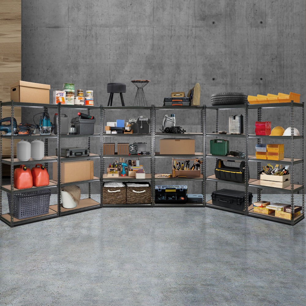 Steel Garage Shelving Warehouse Rack Pallet Storage - 6x1.5m