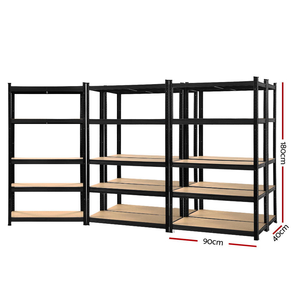 Warehouse Garage Storage Racking Steel Metal Shelves - 5x1.8m