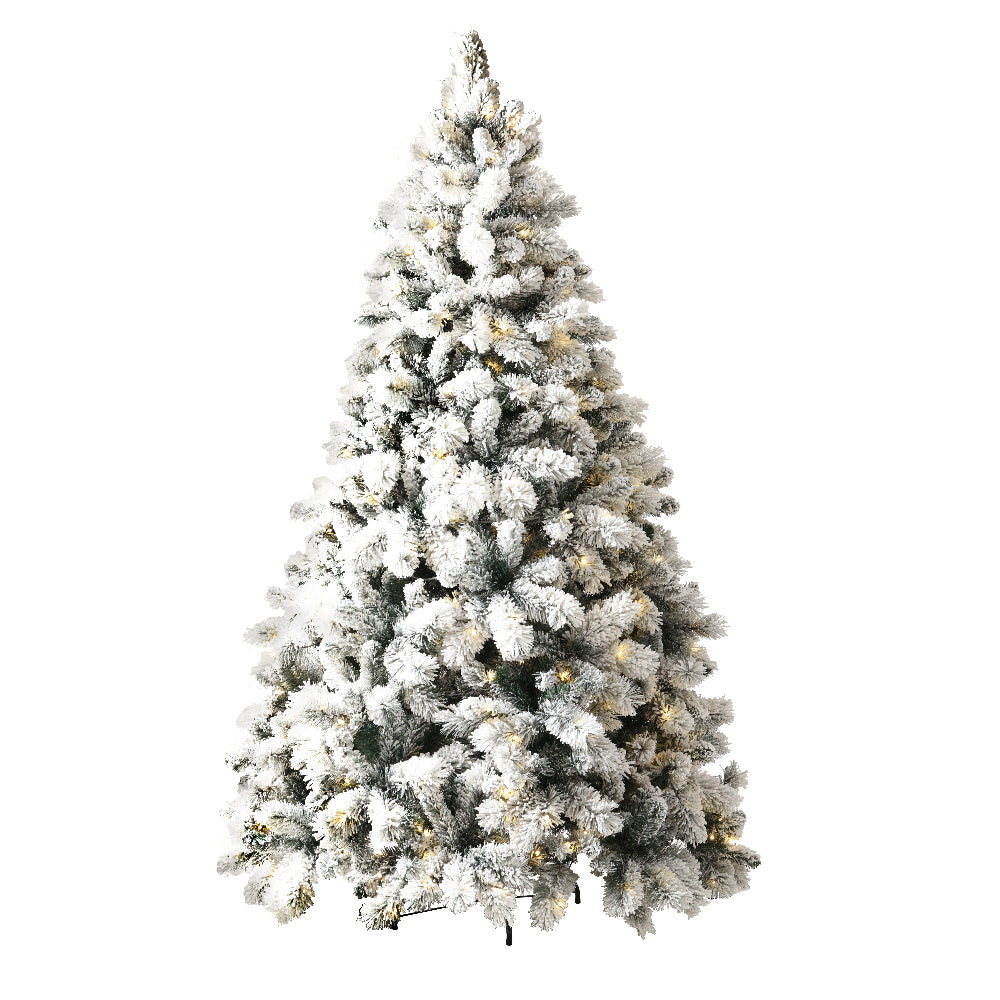 Christmas Xmas Tree with 350 LED Lights Snowy Tips - 1.8m