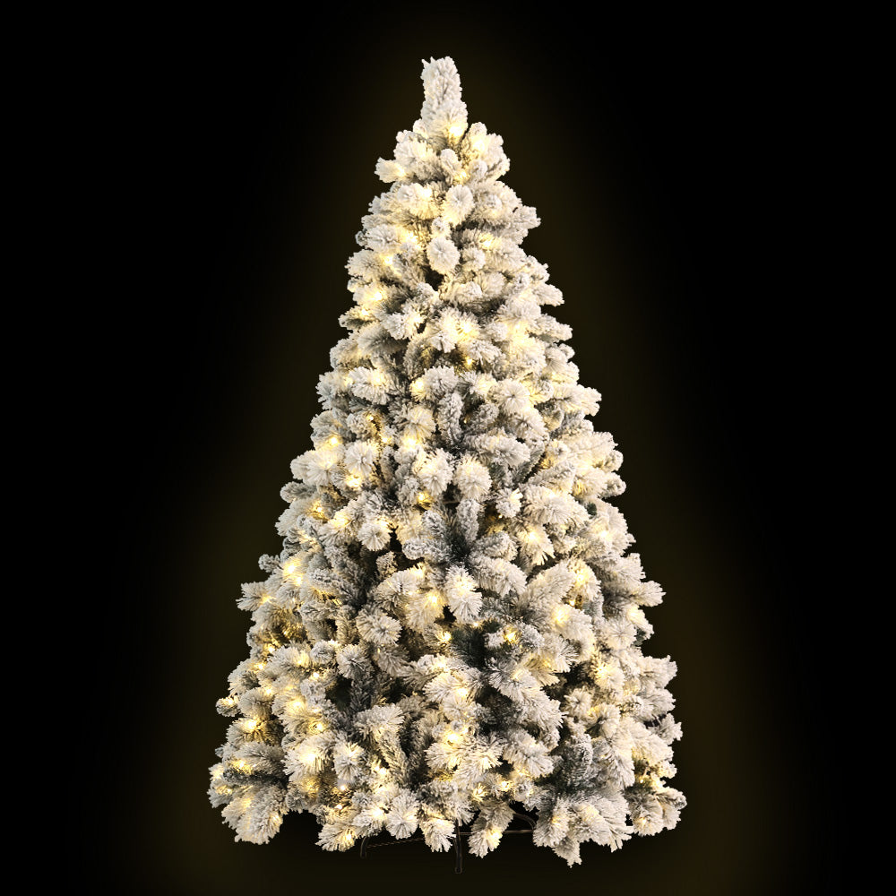 Christmas Xmas Tree with 500 LED Lights Snowy Tips - 2.1m