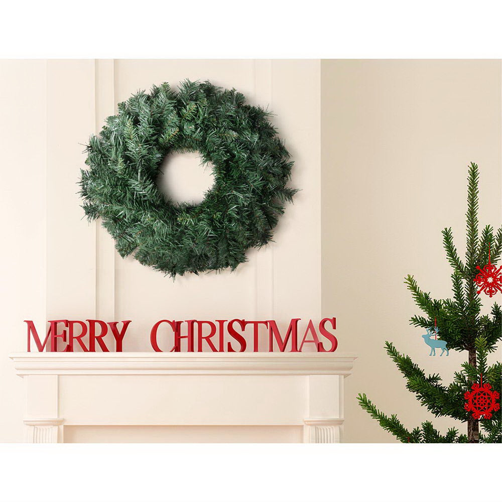 Christmas Wreath Tree Xmas Green Decor - 60cm