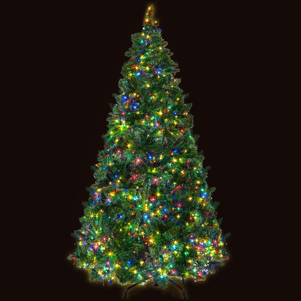 Christmas Tree LED Lights Green Multi Colour 1134 LED  - 2.1m