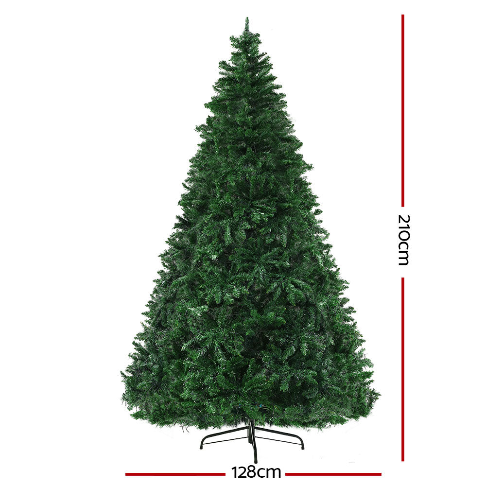Christmas Tree LED Lights Green Multi Colour 1134 LED  - 2.1m
