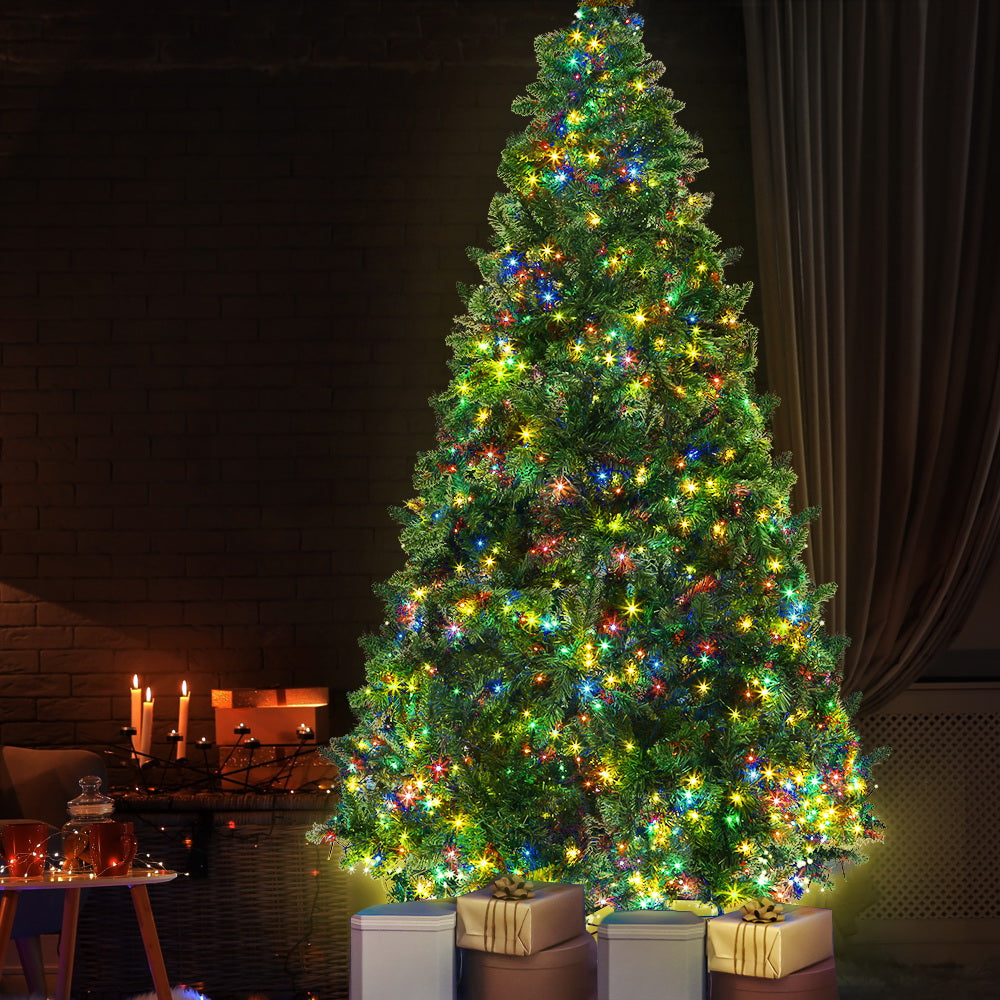 Christmas Tree LED Lights Green Multi Colour 1134 LED  - 2.1m