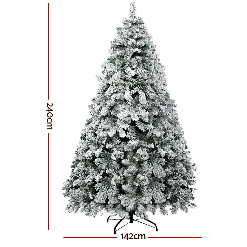 Christmas Tree Xmas Decorations Snowy 1291 Tips - 1.8m