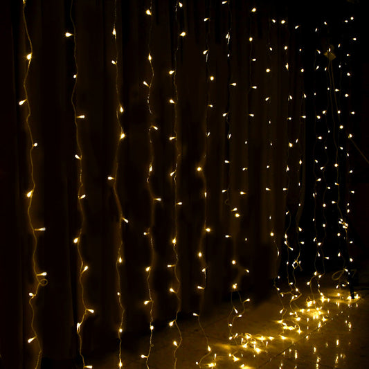 600 LED Curtain Lights - 6x3M Warm White