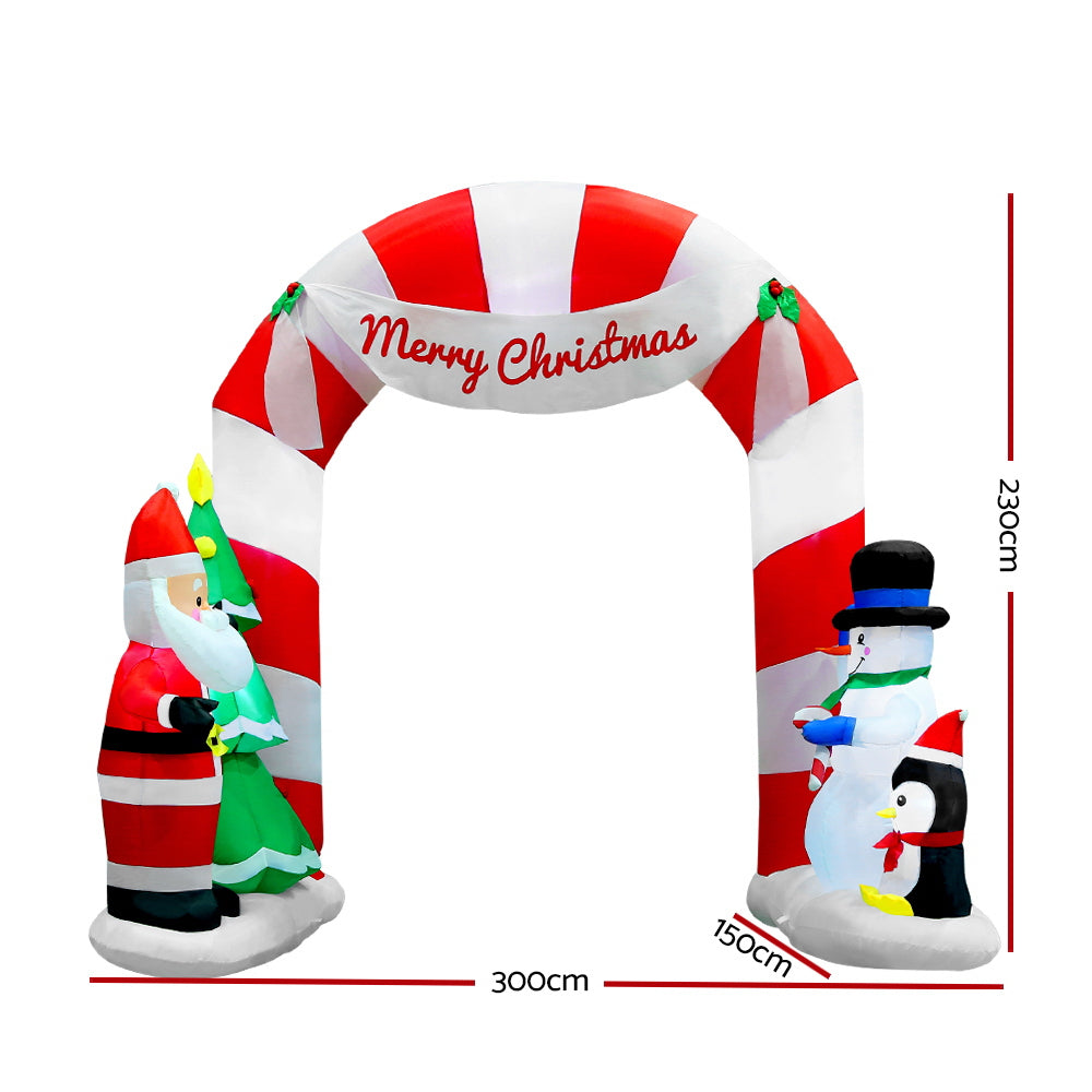 Inflatable LED Christmas Decoration Archway